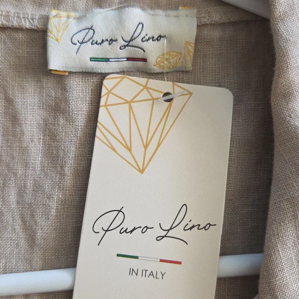 Tan Linen Vest - Picture 5 of 5